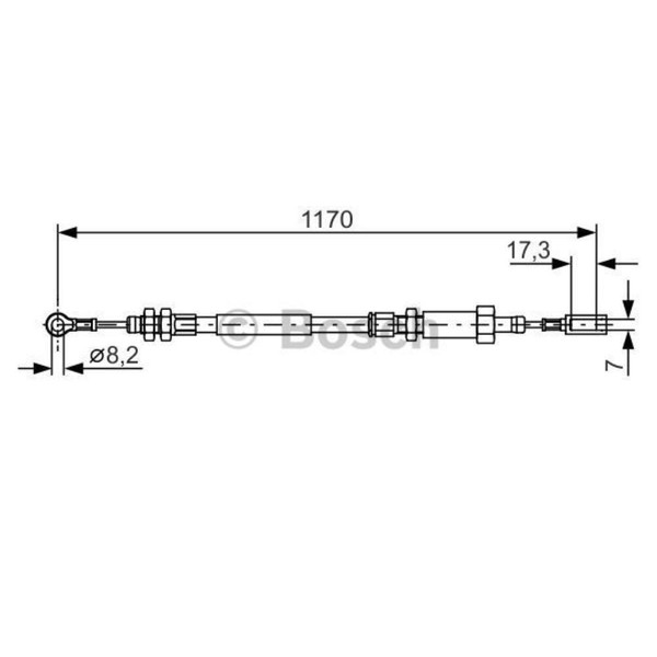 Bosch Handbremsseil Bremsseil Vorne FüR Fiat Ducato Pritsche/Fahrgestell-image