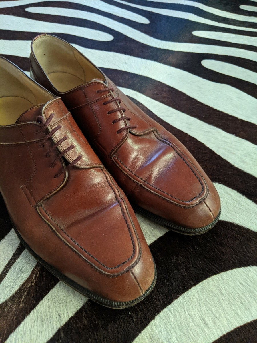 Gucci Brown Leather Lace Up Oxford Dress Shoes Men\'s Size US 10 EU 43.5 Italy Gucci E Oxford Dress Shoes for Men | eBay main image 4