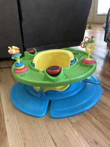 bumbo seat with tray and toys