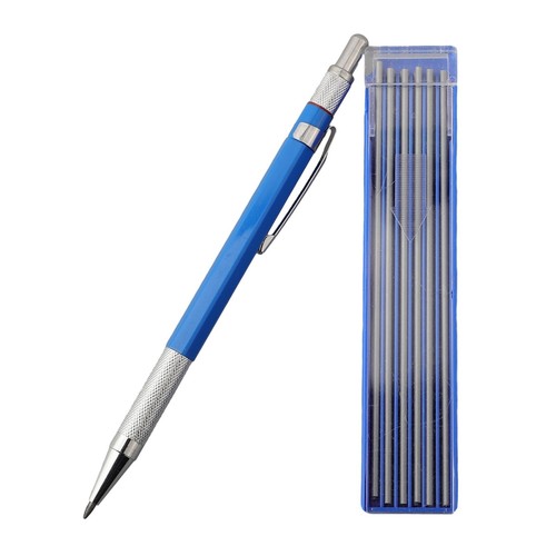 Silver Streak Welders Pencil With 12 Pcs Round Silver Refills, Metal Marker /New - Picture 20 of 23