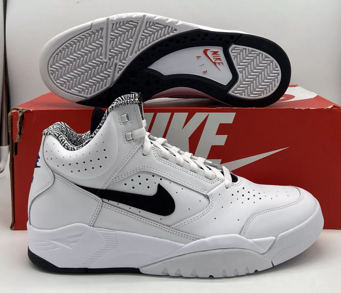 Nike Air Flight Lite Mid White Black Retro Mens | eBay