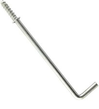 L HOOKS DRESSER Shape ZINC Screw Wall Hat/Coat Hanger Shouldered Large 75MM x 10