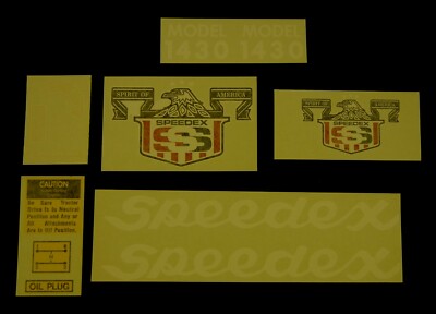 Speedex Spirit of America 1430 Decal Set