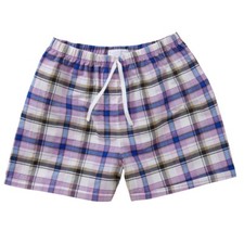 Womens Pyjama Sleep Shorts Check Stripe Nightwear Lounge Pink Blue Love To Sleep