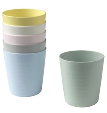 New IKEA 12 Piece Set KALAS Kids Plastic Cups PBA Free