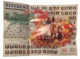 Romance of The Three Kingdoms (Nintendo NES) CIB with Manual & Reference Map