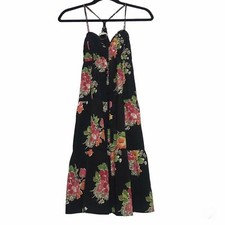 American Eagle Women Floral Preppy Y2K Tiered Babydoll Dress Size 2 Fairy Grunge