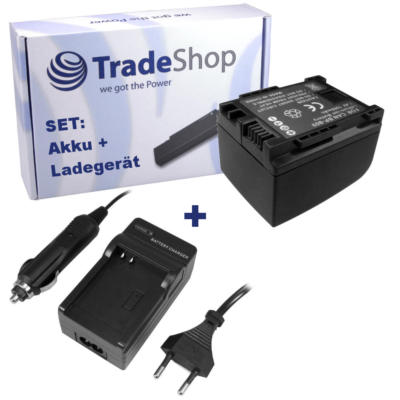 AKKU + LADEGERÄT f. Canon Legria HF M-31-HD M36-HD Chip