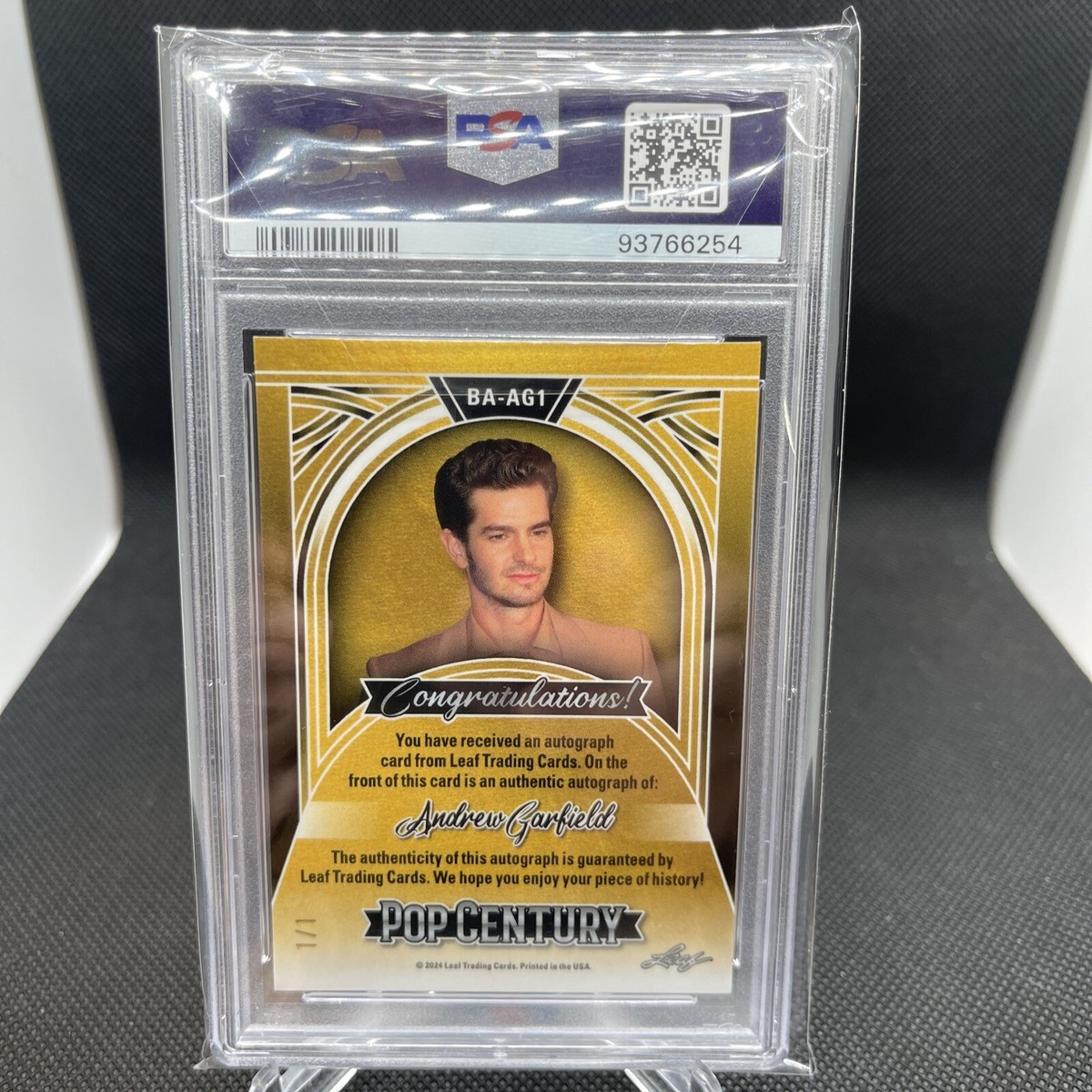 2024 Leaf Pop Century ANDREW GARFIELD Auto 1/1 Spider-Man 2024 Leaf Pop Century ANDREW GARFIELD Auto 1/1 Spider-Man