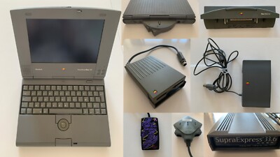 Apple Macintosh PowerBook Duo *WORKING*+Floppy Adapter +Disk Drive+Minidock+++