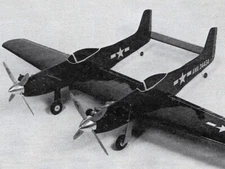 F-82 Twin Mustang CL & Porterfield Model 50 RC, Model Airplane Plans, June 1968