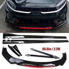 Front Bumper Lip Splitter Spoiler Side Skirt Bod Kit For Kia Forte 10-23 Exten