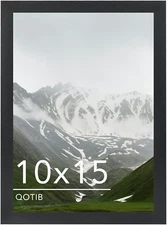 10X15 Picture Frame Black for Wall Mounting, Horizontal and Vertical Formats for