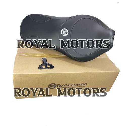 ASIENTO DOBLE 100 % genuino Royal Enfield Deluxe Touring, negro para Super Meteor 650 - Imagen 14 de 22