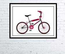 Raleigh Night Burner Pop Art Retro Drawing A4/A3 Poster