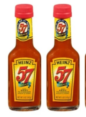 Lot of 2 Heinz 57 Grill,&Dip Sauce Great on Chicken Steak Pork 5 Oz