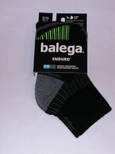 Balega Enduro Medium Cushion Unisex Quarter Socks  Men's Size XL Black NWT
