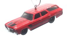Christmas Ornament for 1970 Chevy Chevelle SS Wagon Red Black Stripes