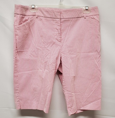 7th Avenue Design Studio NY u0026 Co. Women's 12 Red u0026 White Stripe Bermuda  Shorts | eBay
