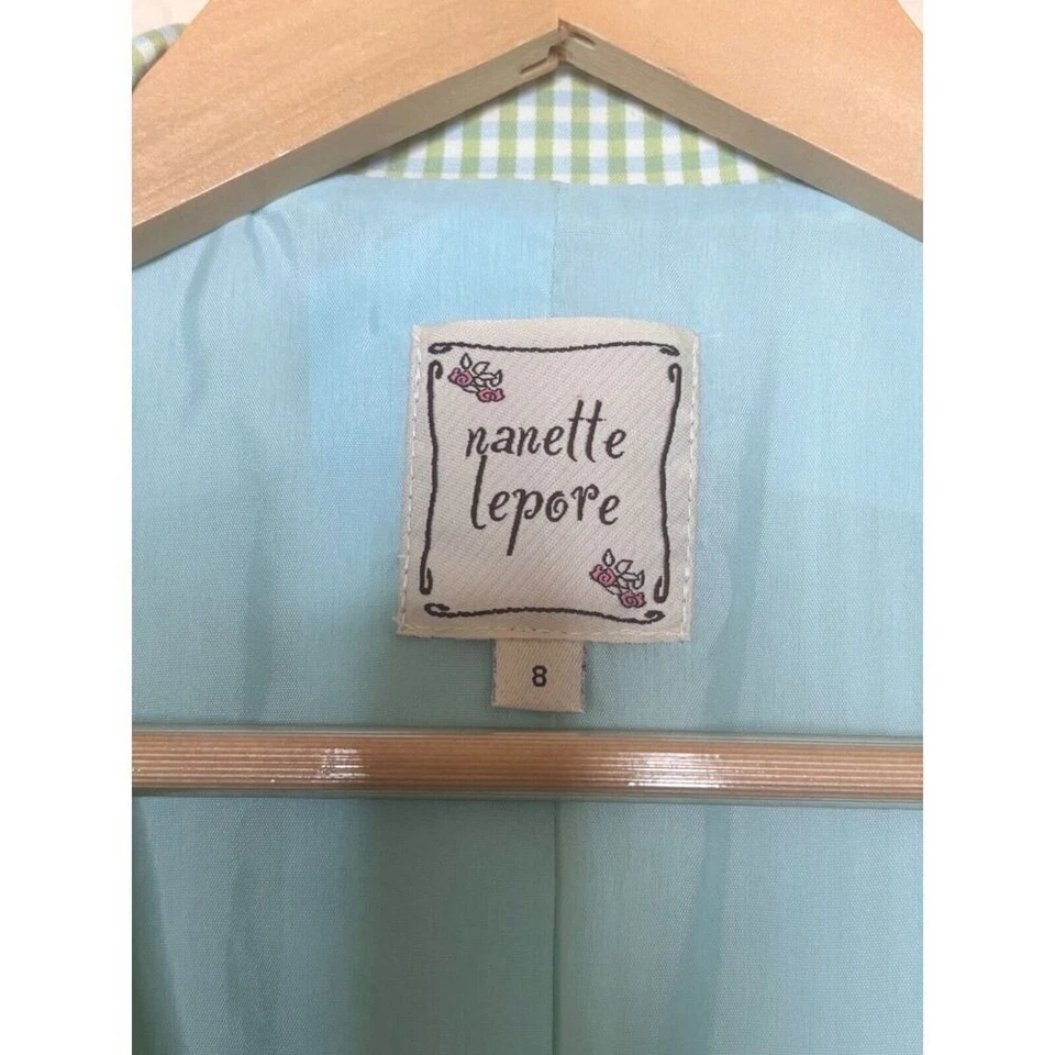 Chaqueta Blazer Nanette Lepore Mujer Coqueta Guinga Talla 8 Preppy Lazos Femenino Foto 2 de 4