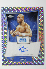 2025 Topps Chrome WWE Giovanni Vinci Blue Brand Autographs Geometric Refractor