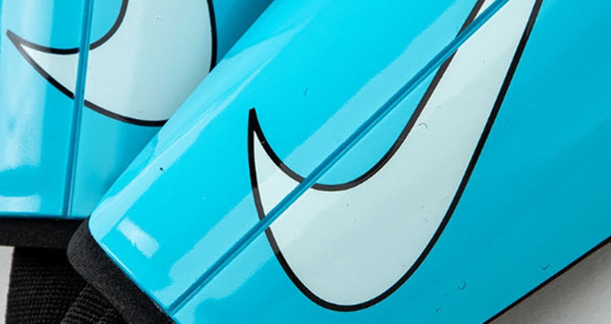 Nike Youth Charge Shin Guards Football Blue Soccer GYM Kid's