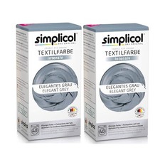 Simplicol Textilfarbe intensiv Elegantes Grau 150g 2er Pack