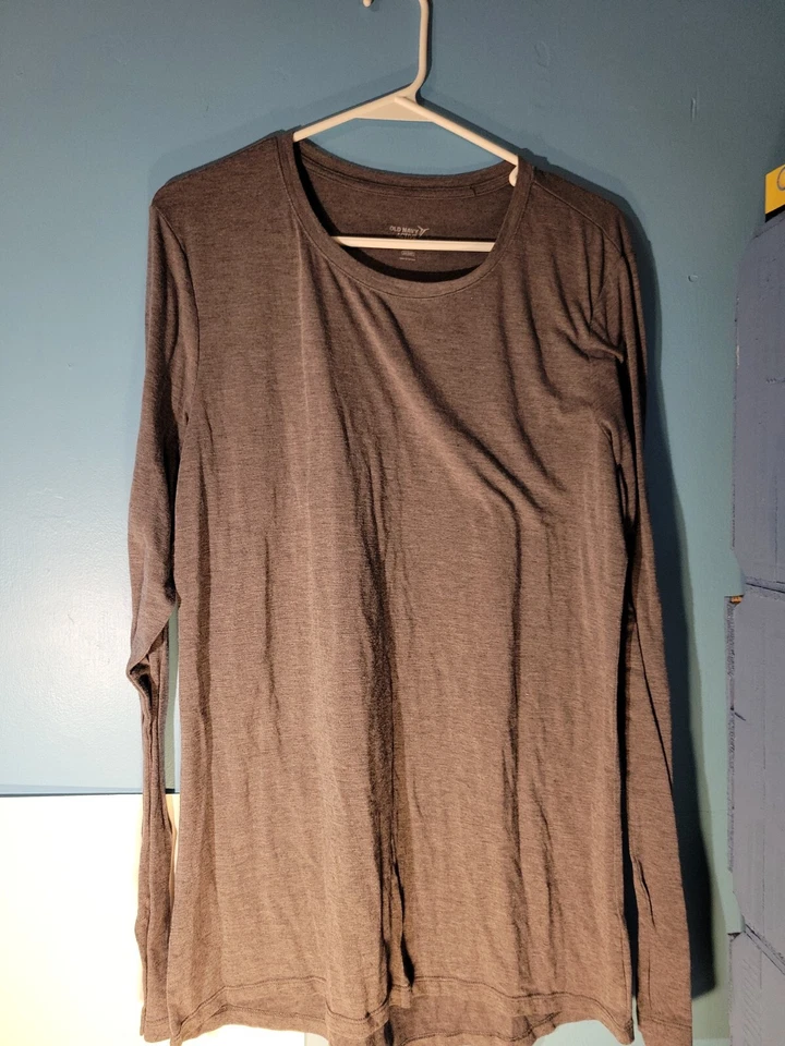 Old Navy Active Womens Gray Long Sleeve Shirt Size L - Image 2 of 4