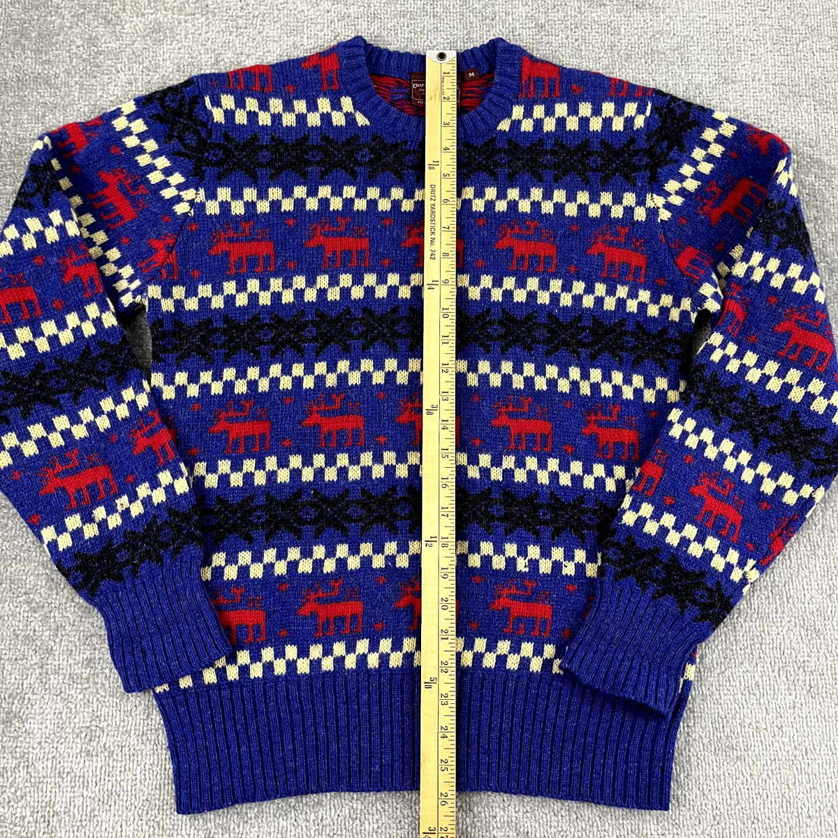 CHAPS RALPH LAUREN Sweater Mens Medium Shetland Wool Crew Neck
