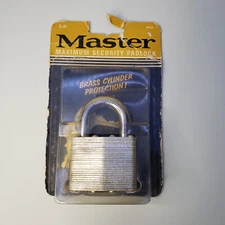 Master Padlock Maximum Security No5 A405 Brass Cylinder 2 Keys