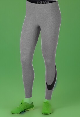 grey nike swoosh leggings