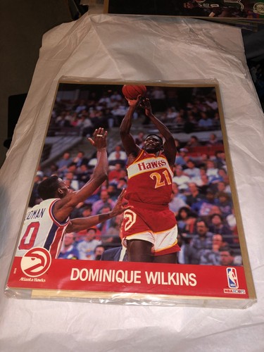 Photos d'action vintage 1990 NBA Hoops DOMINIQUE WILKINS basket 8x10 (B2)