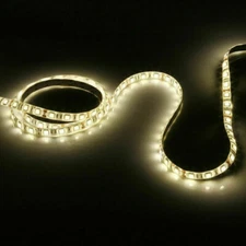 Warm White LED Strip Light 5050 SMD Waterproof Tape Light Dimmable 300 LEDs 5M