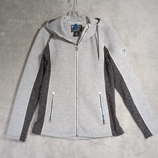 Kuhl Projekt Kestrel Sudadera con Capucha Cremallera Completa Chaqueta Gris Carbono Para Mujer Talla M Invierno