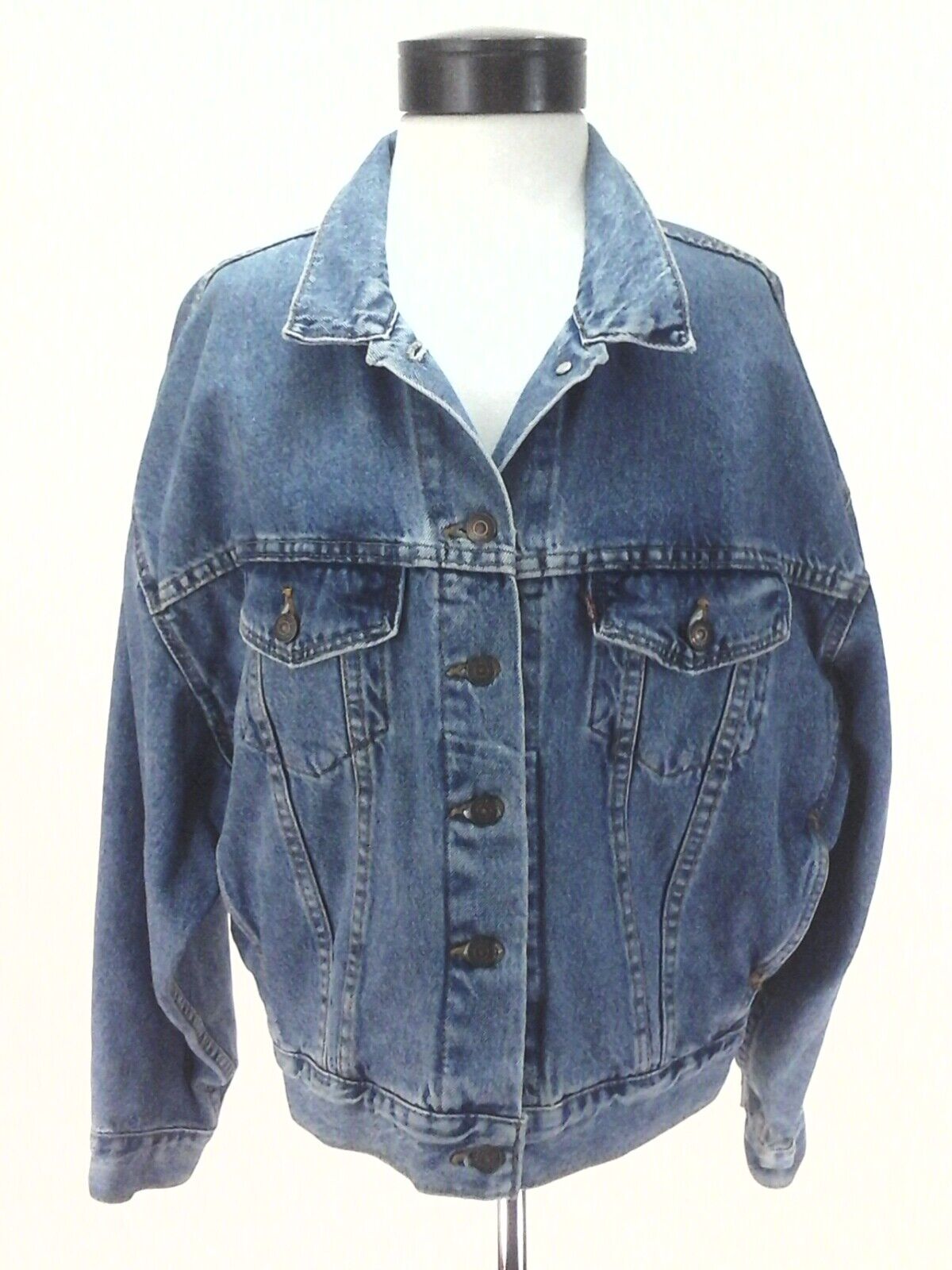 LEVI'S Authentic Baggy Trucker 527 Button Denim Jacket Vintage 90s USA  Women's L | eBay