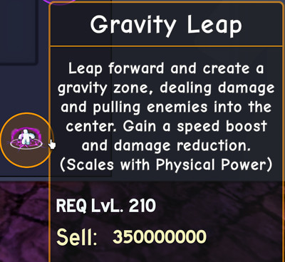 DUNGEON QUEST ROBLOX ABYSSAL VOID GRAVITY LEAP LEGENDARY SPELL (level 210+)