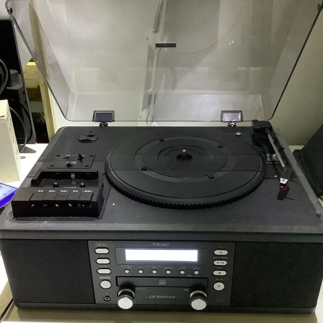 TEAC LP-R550USB-B CD Recorder with Turntable Cassette Player Black Used