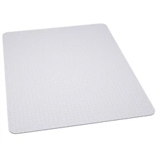 45'' x 53'' Chair Mat Carpet Protector in Clear Vinyl & Slip Resistant Textured