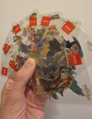 Nintendo Switch Link Zelda Mario Luigi Peach Bowser Pikmin Promo card set 2023