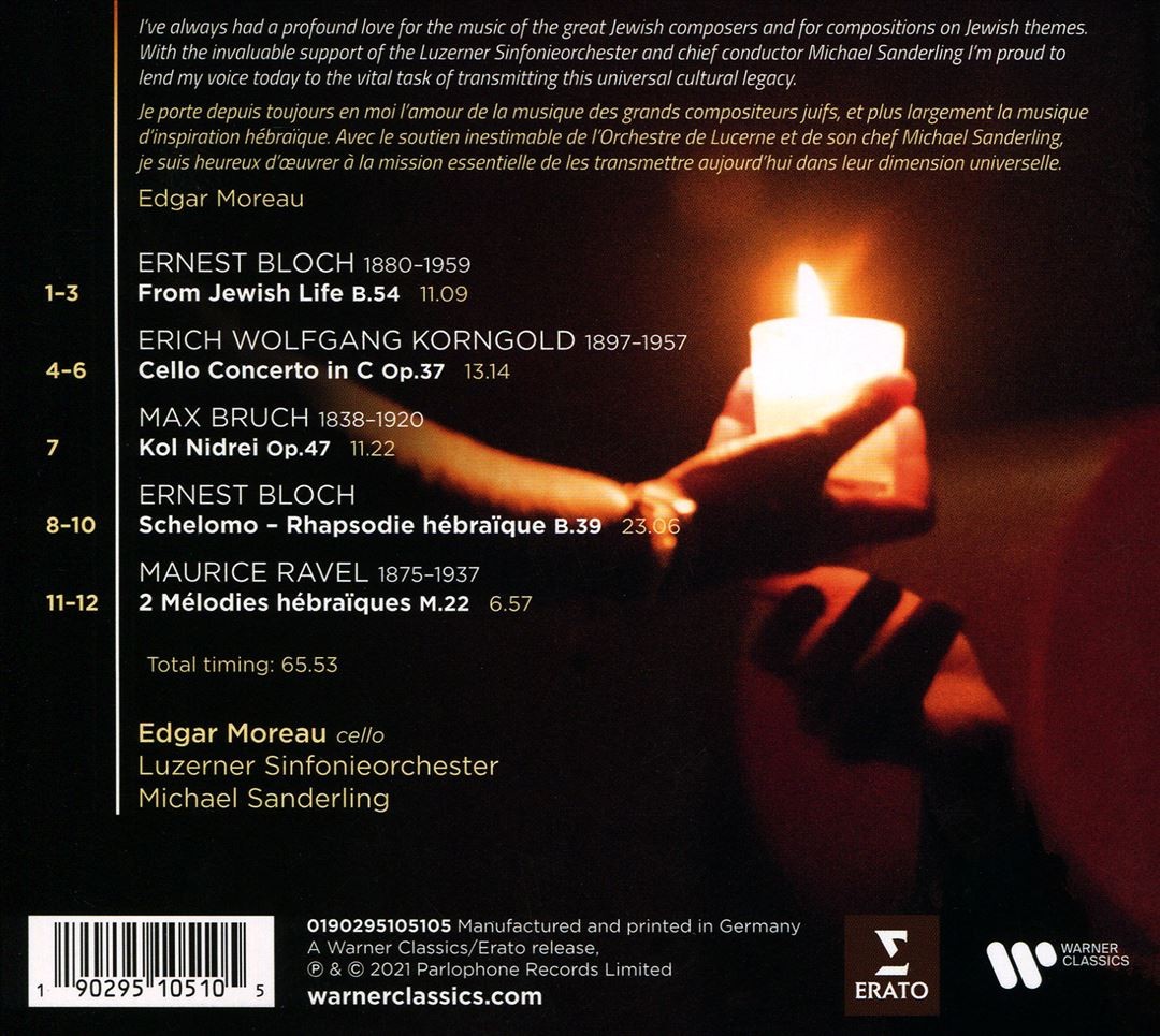 Edgar Moreau Transmission: Korngold, Bruch, Ravel New Cd
