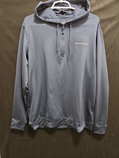 Vineyard Vines Performance 1/4 Zip Hooded Pullover Men's Medium Blue