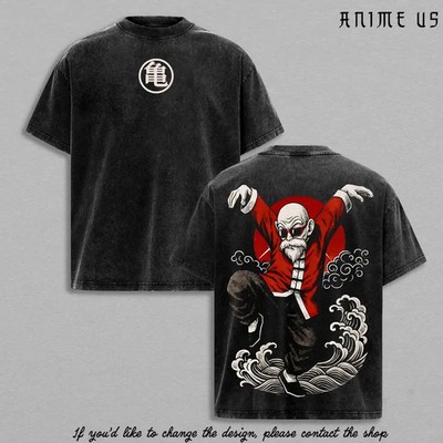 Master Roshi Vintage Graphic Tee Anime Streetwear Shirt