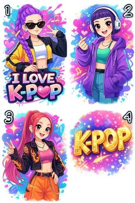 K-Pop Girl Gruppe Sticker Set Anime Ästhetik Aufkleber UV DTF Bogen Kpop Fan Art