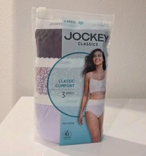 3 Pair Women's Jockey Classic Comfort Briefs - Size 8 XL -New in Pkg Purple