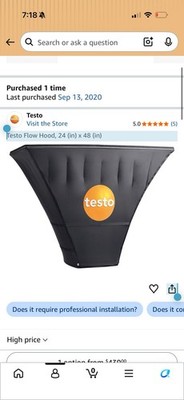Testo Flow Hood 24 (In) x 48 (In) Air Flow System for Air Flow Meter