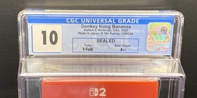 Donkey Kong Bananza CGC 10 A++ Perfect Graded Nintendo Switch 2 Factory Sealed