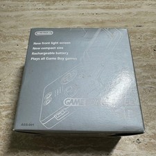 Nintendo Game Boy Advance SP Platinum Silver Boxed Tested 6621