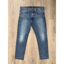 Jeans Lucky Brand 33x30 Denim Pierna Recta Clásicos Informales Todos los Días Azul Desteñido