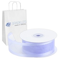 Organza Ribbon 1.5" Wide 25 Yd Yard Roll - Iris - Satin Edging Solid Reels iy