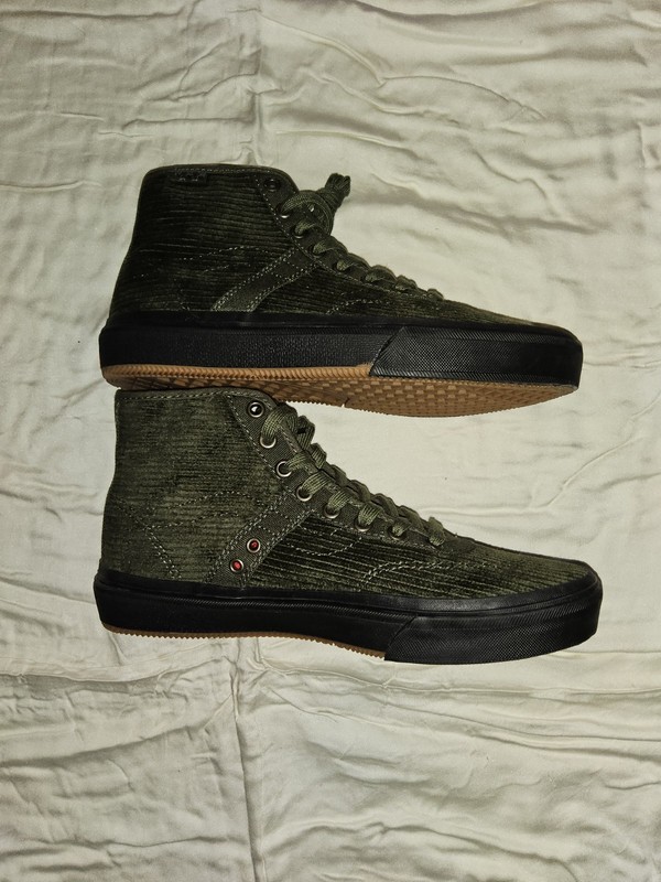 VANS Men's Green High Top Skateboarding Shoes Sneakers Lace-Up US 6.5 D